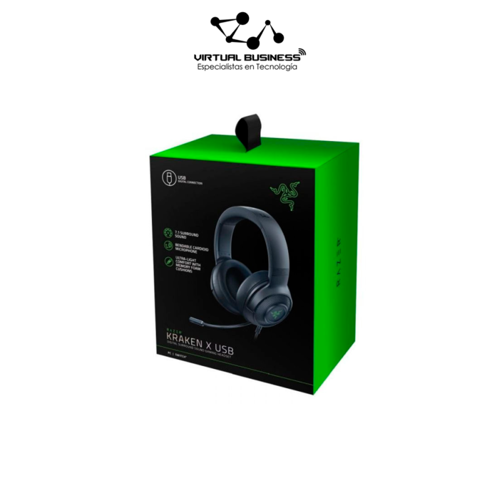 Audifonos Razer Kraken X Usb 7 1 Pc Black Virtual Business Cusco