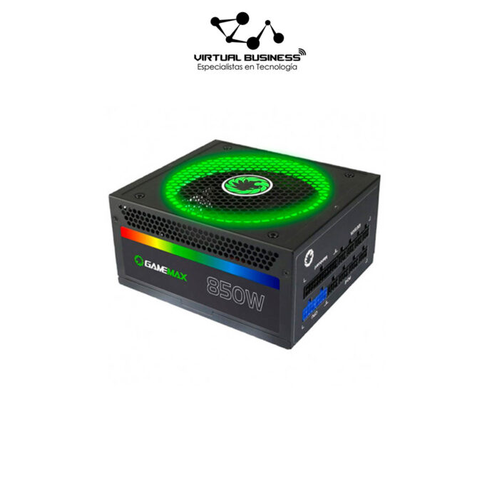 FUENTE RGB-850W GAMEMAX MODULAR 80PLUS | Virtual Business Cusco