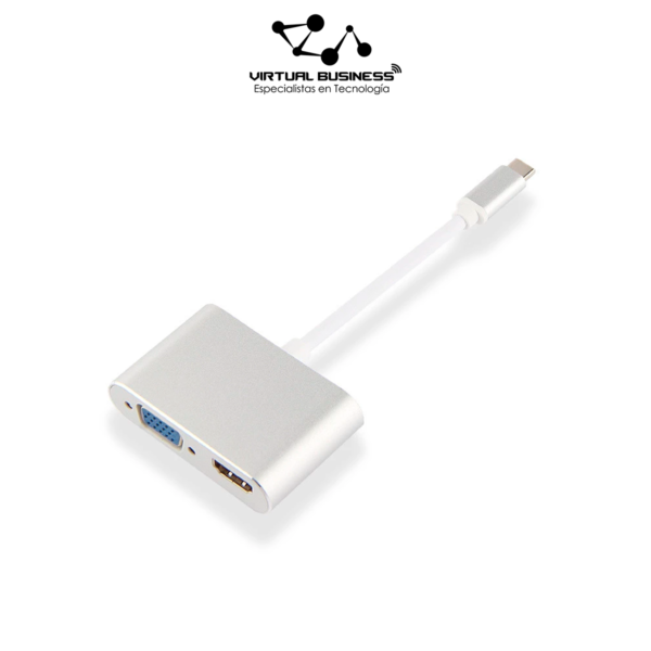 adaptador convertidor usb c a hdmi vga