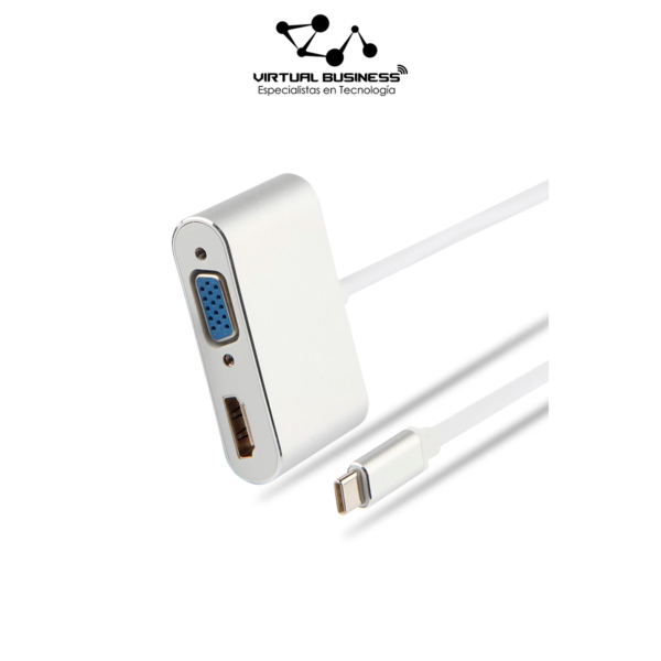 adaptador convertidor usb c a hdmi vga cusco