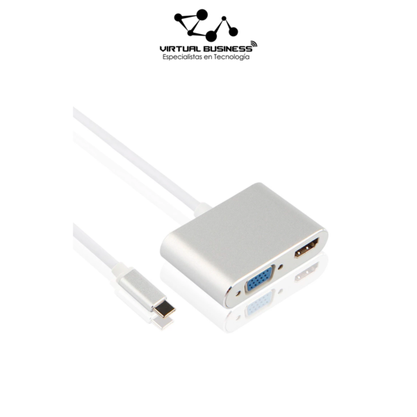 adaptador convertidor usb c a hdmi vga cusco