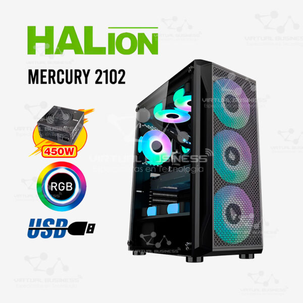 CASE GAMER HALION MERCURY 2102 450W