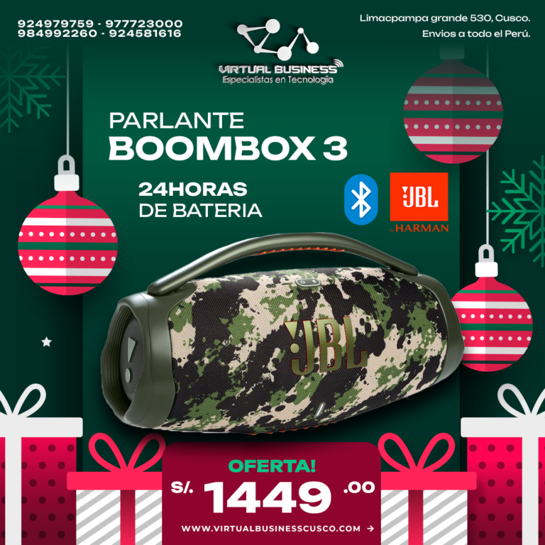 COMBOS NAVIDAD 2024 parlante jbl boombox 3 militra