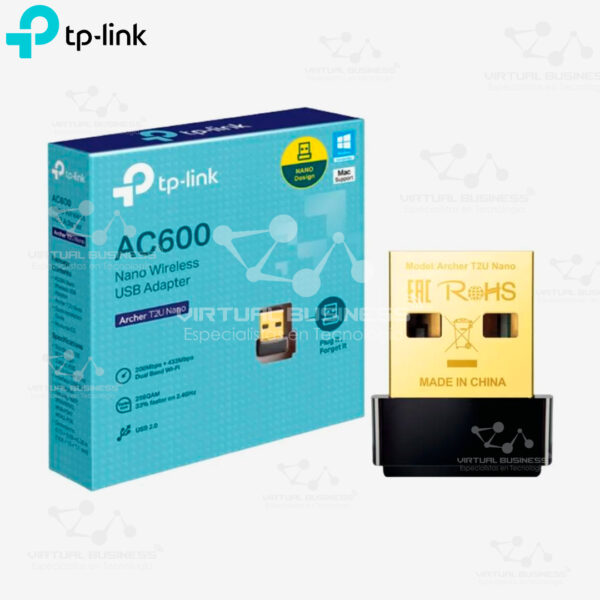 ADAPTADOR INALÁMBRICO USB TP-LINK AC600 ARCHER T2U NANO