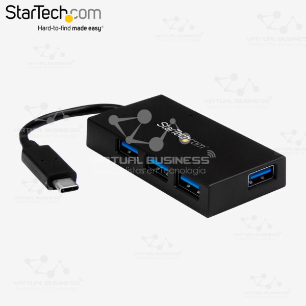 ADAPTADOR STARTECH DE 4 PUERTOS CON ALIMENTACIÓN POR USB 3.0