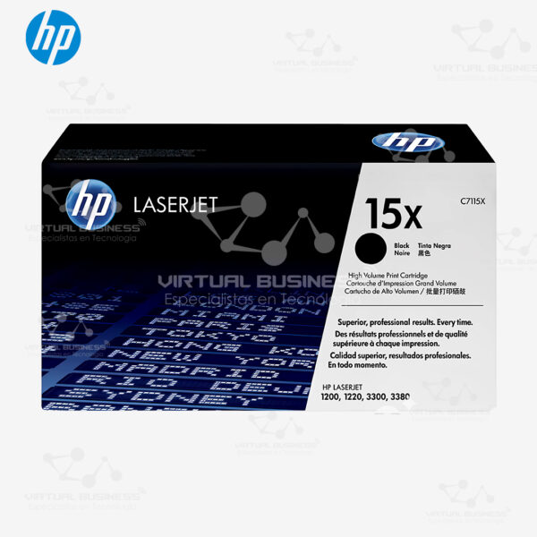 CARTUCHO DE TÓNER HP 15X NEGRO LASER JET C7115X