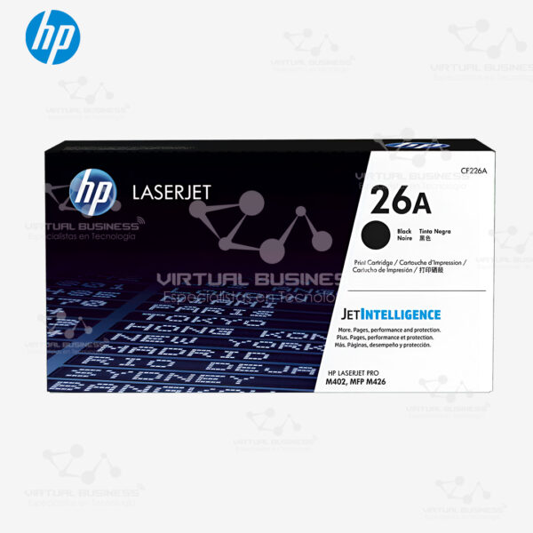 CARTUCHO DE TÓNER HP 26A NEGRO LASER JET CF226A