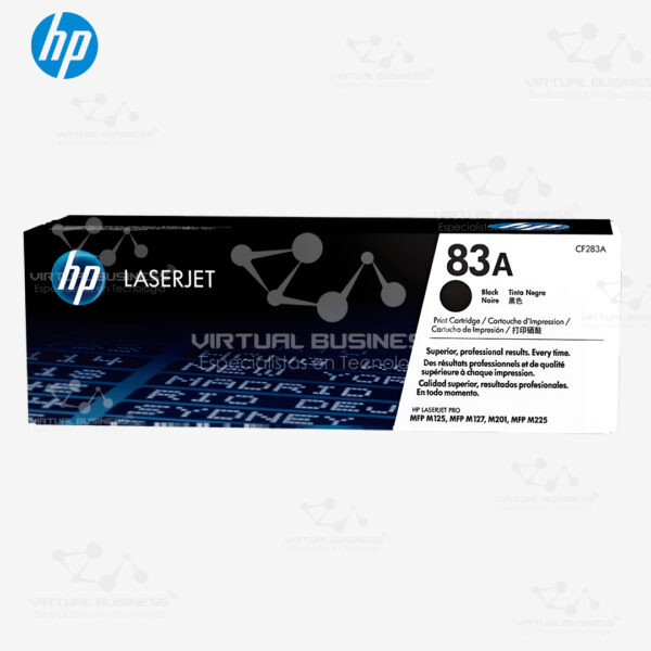 CARTUCHO DE TÓNER HP 83A NEGRO LASER JET CF283A