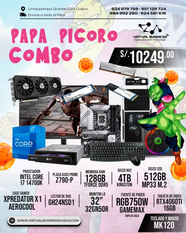 COMBO-GAMER-PAPA-PICORO