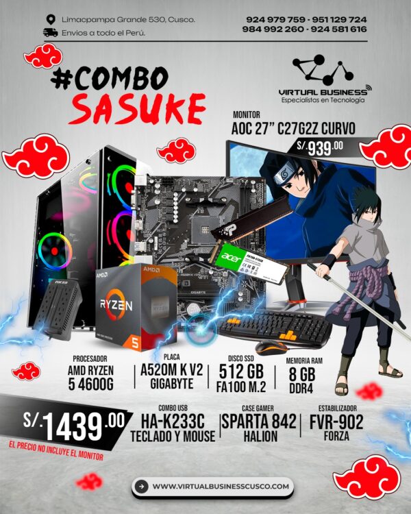 COMBO-GAMER-SASUKE RYZEN-5-4600G