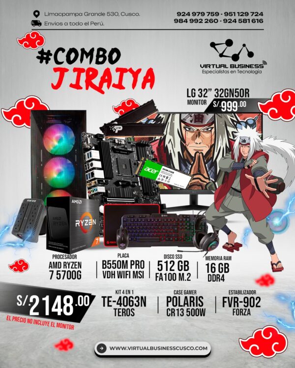 COMBO-GAMER-JIRAIYA-RYZEN-7-5700G