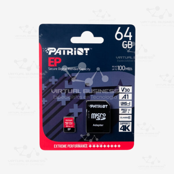 MEMORIA MICRO SD PATRIOT 64GB