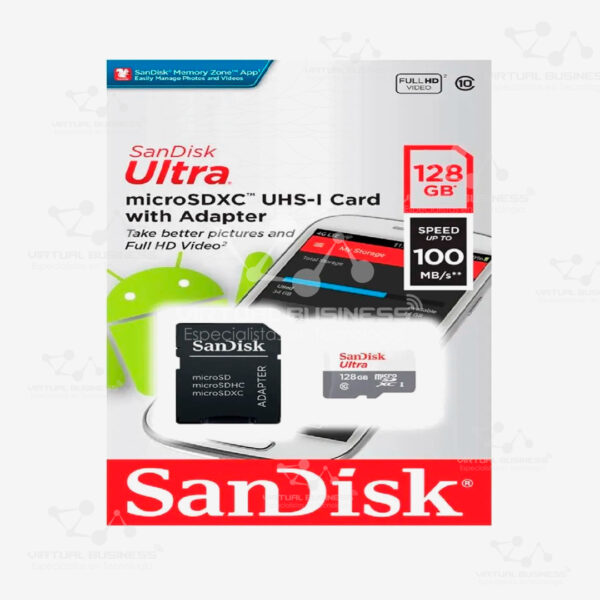 MEMORIA MICRO SD SANDISK ULTRA PLUS 128GB