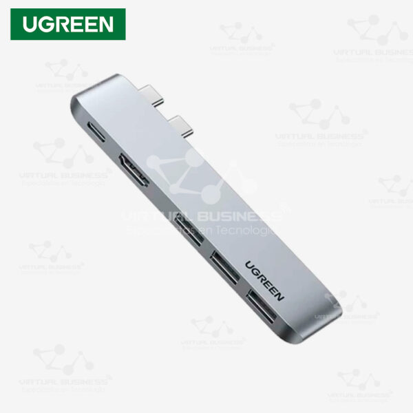 ADAPTADOR MULTIFUNCIÓN UGREEN USB-C GRIS CM251 60559