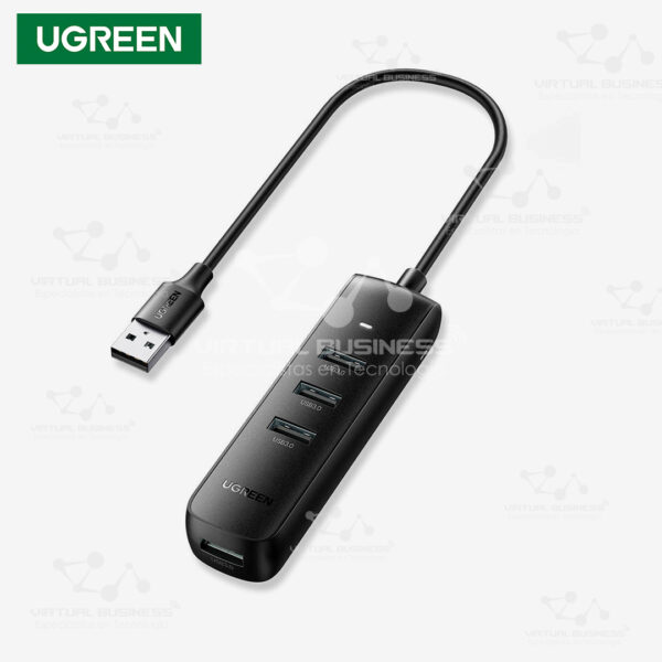 ADAPTADOR UGREEN USB 3.0 4 PUERTOS HUB CM416 10915