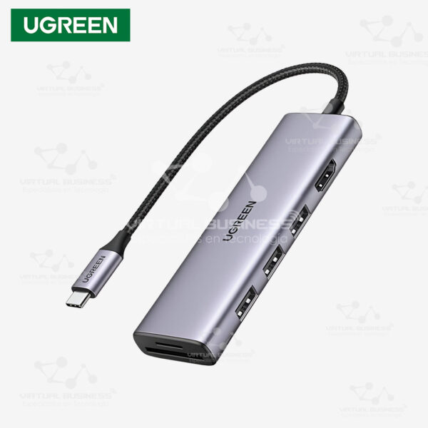 ADAPTADOR UGREEN HUB TIPO C 6 EN 1 CM511 20956