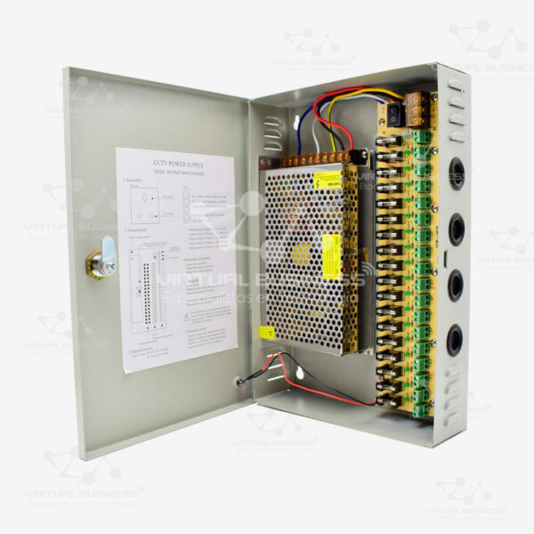 CAJA DE FUENTE DE ALIMENTACIÓN CCTV DC 12V