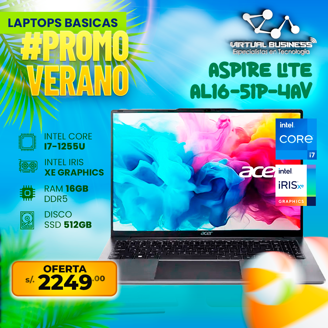 Combo Verano LAPTOP LITE ASPIRE ACER