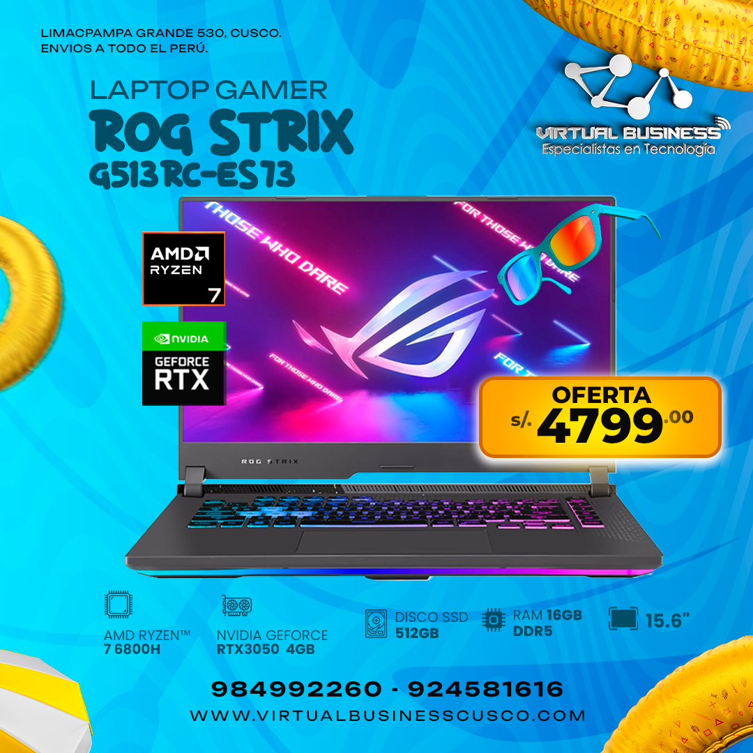 Combo Verano ROG STRIX G513RC-ES73