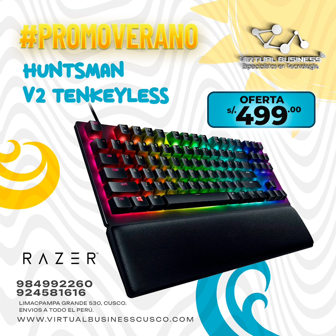 Combo Verano TECLADO RAZER huntsman v2 TENKEYLESS