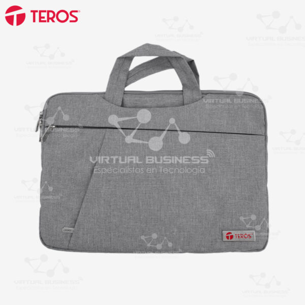 MALETÍN GRIS TEROS TE-9019S POLIÉSTER PARA NOTEBOOKS DE 15.6"